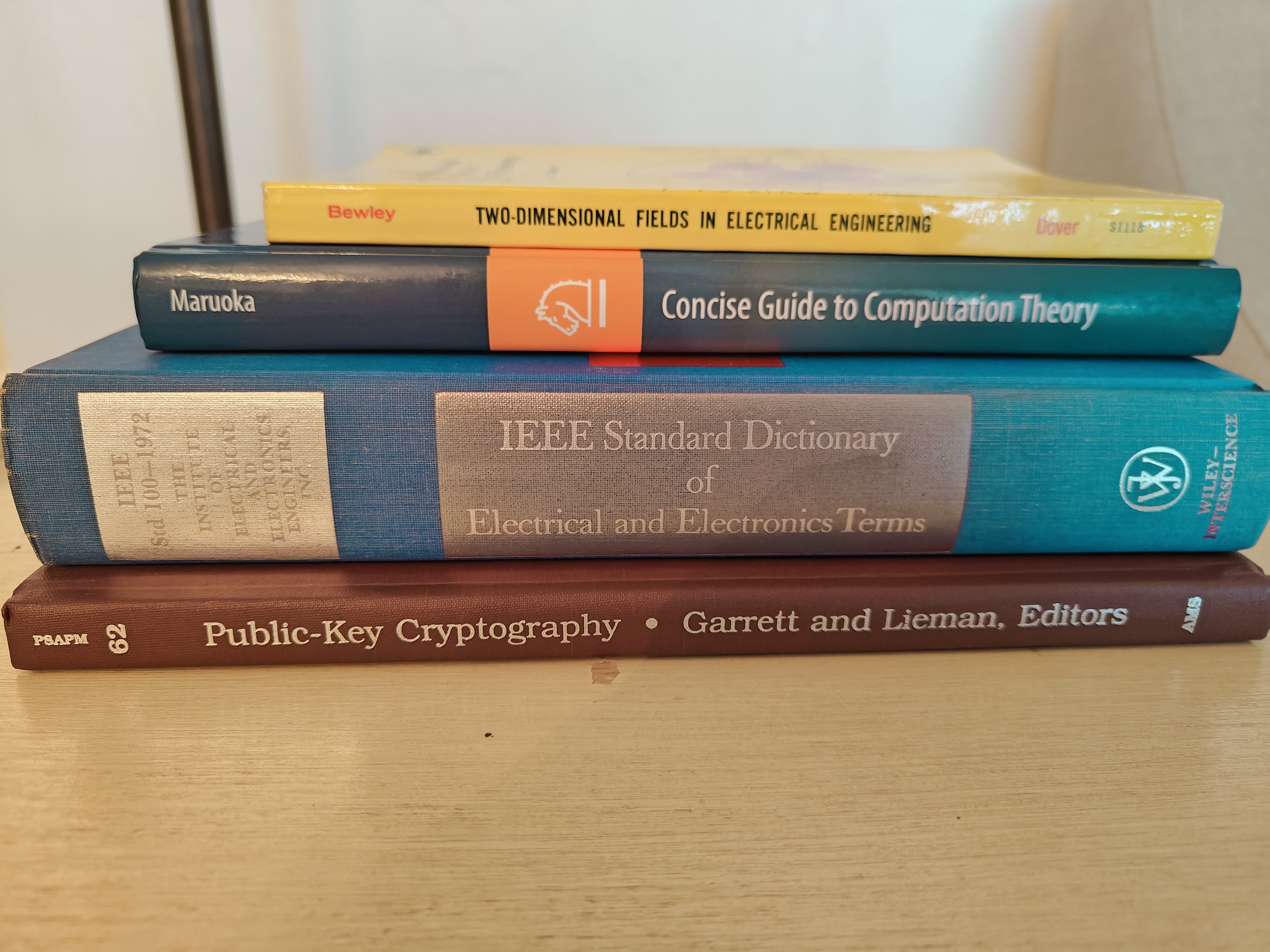 Collection of personal engineering and math books